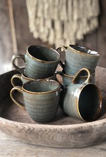 Mica decorations Mok large Tabo- set van 6  -  groen