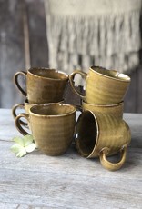 Mica decorations Mok large -  set van 4  - large oker