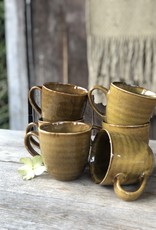 Mica decorations Mok large -  set van 4  - large oker