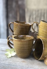 Mica decorations Mok large -  set van 4  - large oker