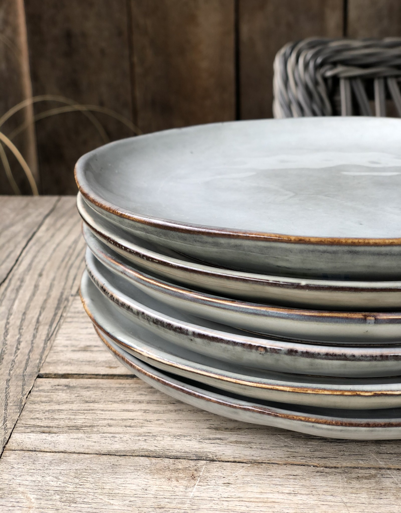 Lavandoux Dinerbord set van 6  - grijs groen