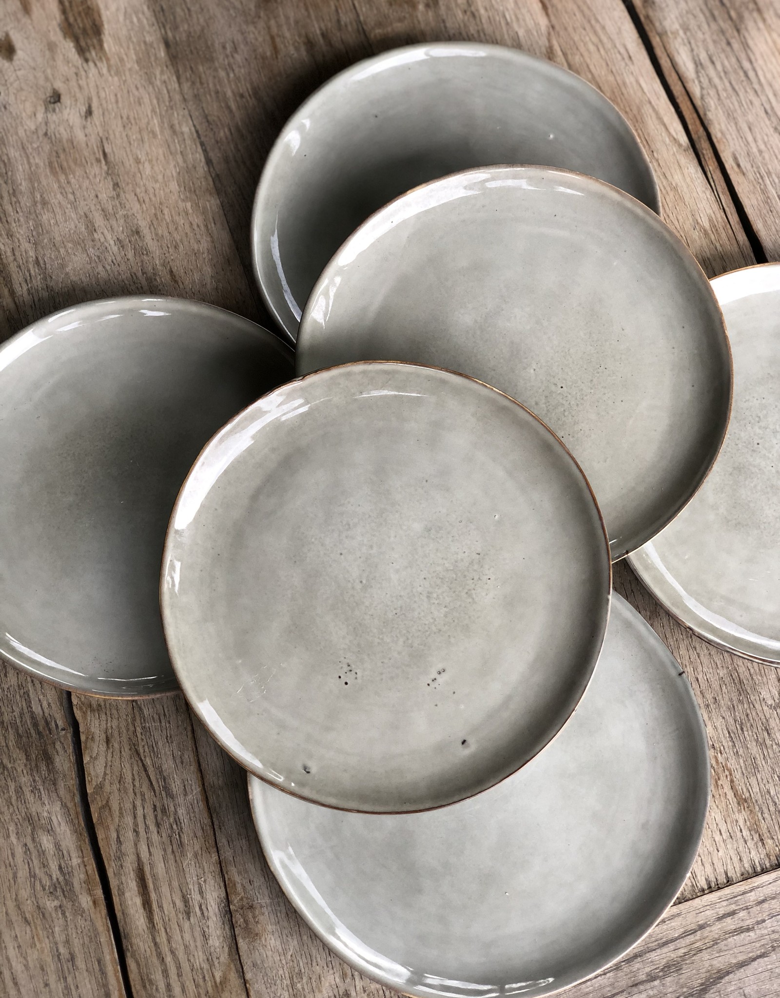 Lavandoux Dinerbord set van 8  - grijs groen