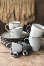 Mica decorations Espresso kopje - set van 4 -grijs