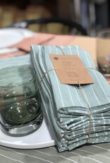 Linen & More Placemat set 8 delig - Green stripe Linen & More Placemat set 8 delig - Green stripe