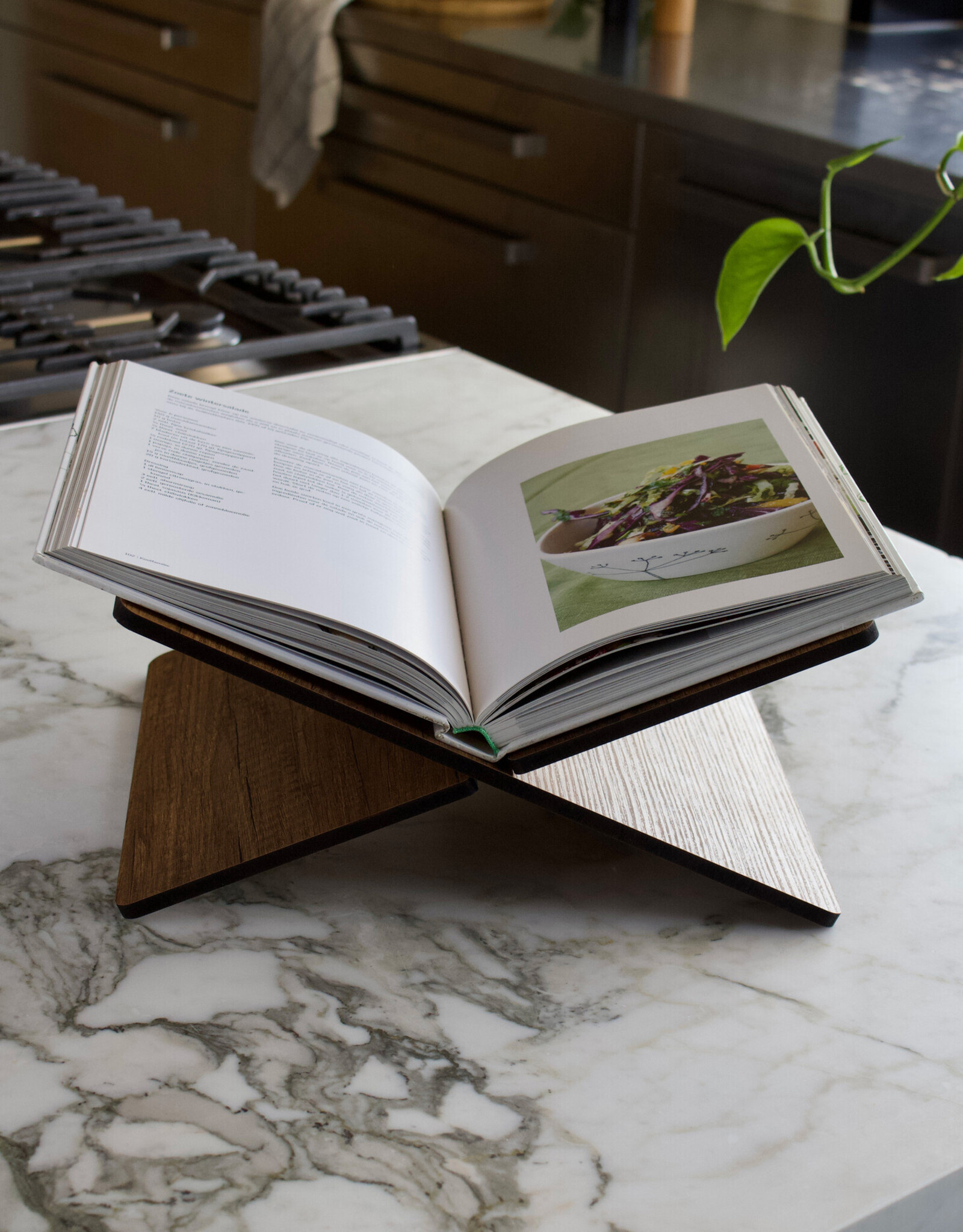 Kitchen trend Kookboek standaard X - walnoot