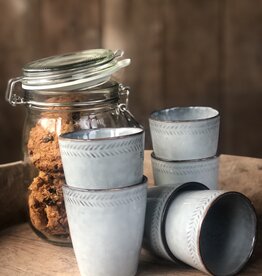 Mica decorations Koffiebeker Racco grijs S - set van 6