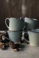 Mica decorations Koffiebeker Racco groen - set van 6