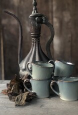 Mica decorations Koffiebeker Racco groen - set van 6