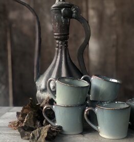 Mica decorations Koffiebeker Racco groen - set van 6