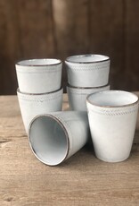 Mica decorations Koffiebeker Racco grijs - set van 6 - large