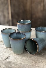 Mica decorations Koffiebeker Racco groen S - set van 6