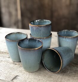 Mica decorations Koffiebeker  Racco groen S - set van 6