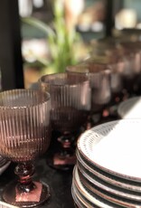 Mica decorations Wijnglas  set van 6 - paars
