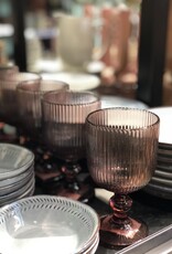 Mica decorations Wijnglas  set van 6 - paars