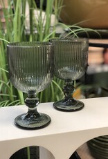 Mica decorations Wijnglas  set van 6 - grijs