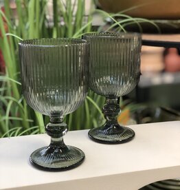 Mica decorations Wijnglas  set van 6 - grijs