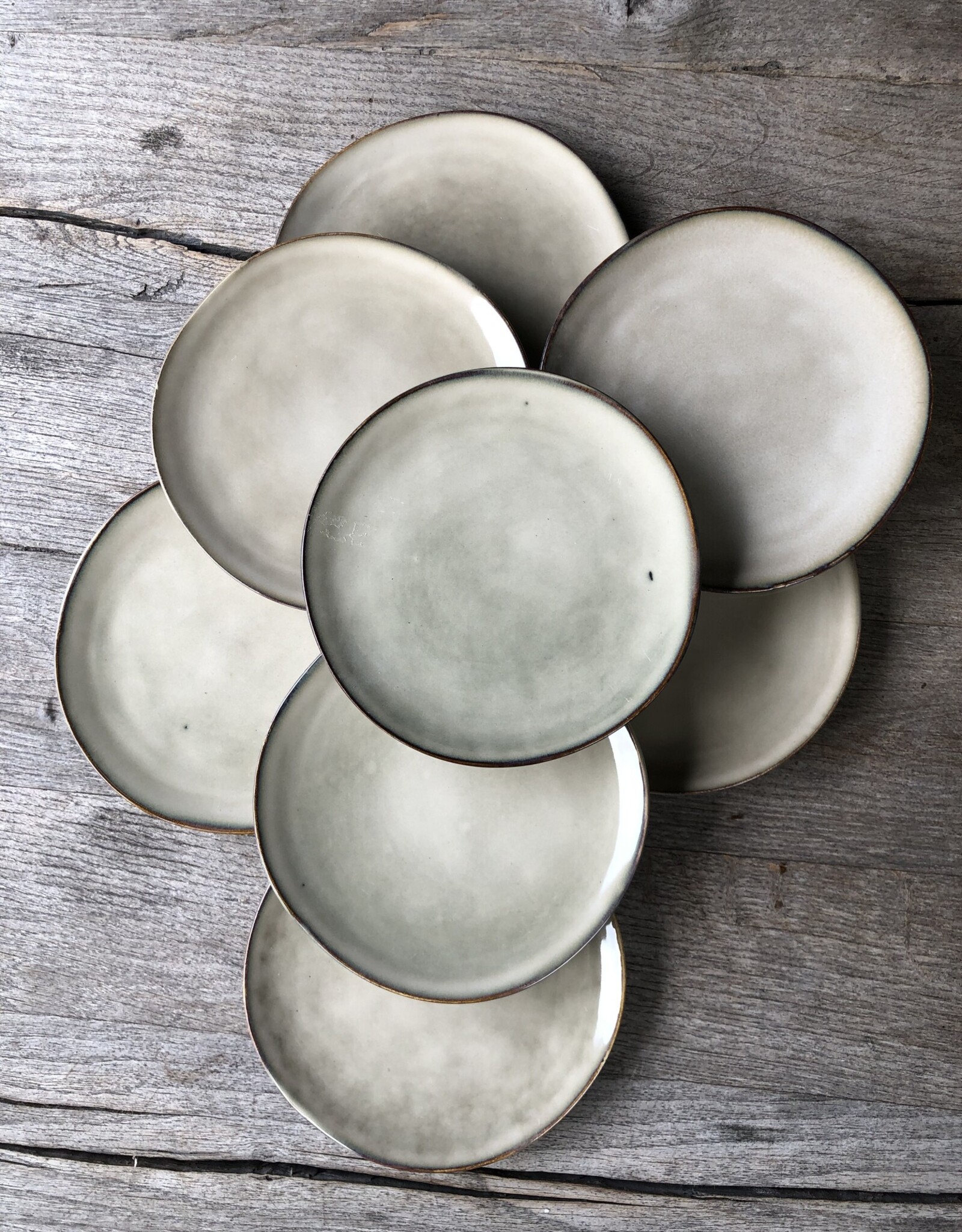 Lavandoux Gebaksbordjes - set van 8 - beige