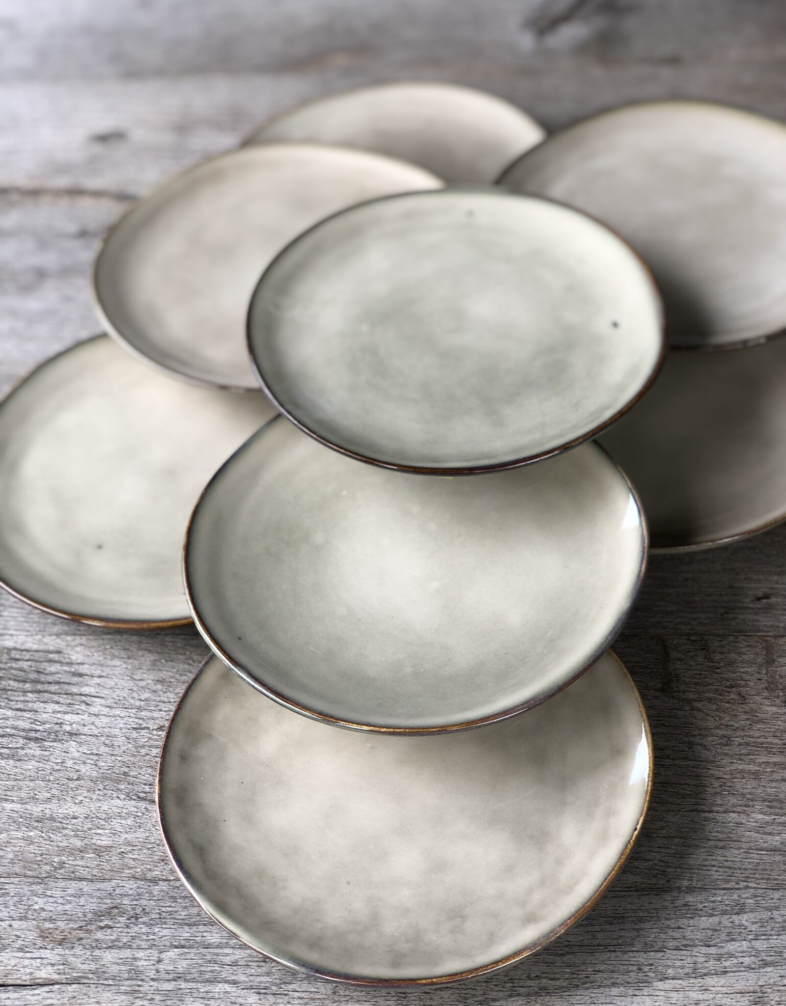 Lavandoux Gebaksbordjes - set van 8 - beige