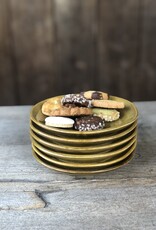 Mica decorations Bordje Tabo - 14 cm - set van 6 - oker