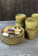 Mica decorations Koffiebeker  - set van 6 - oker