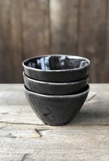 Mica decorations Kom Tabo - 14 cm - set van 3 - zwart