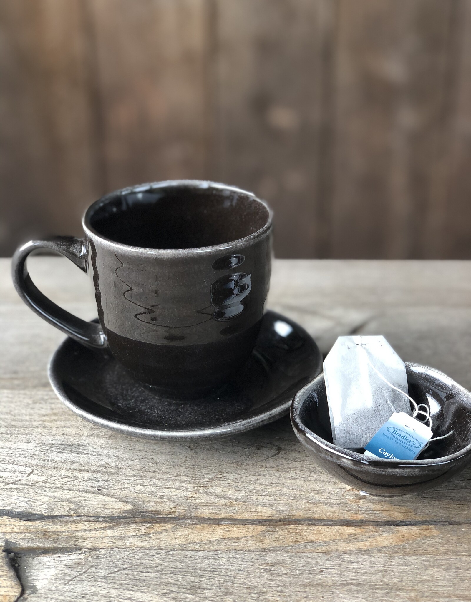 Mica decorations Mok large Tabo - set van 6  - zwart