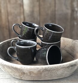 Mica decorations Mok large Tabo - set van 6  - zwart