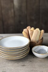 Mica decorations Bordje Tabo - 14 cm - set van 6 - wit