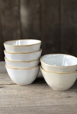 Mica decorations Schaaltje Tabo - 11,5 cm - set van 6 - wit