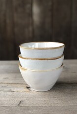 Mica decorations Kom  Tabo - 14 cm - set van 3 - wit