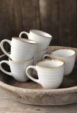 Mica decorations Mok large Tabo - set van 6  - wit