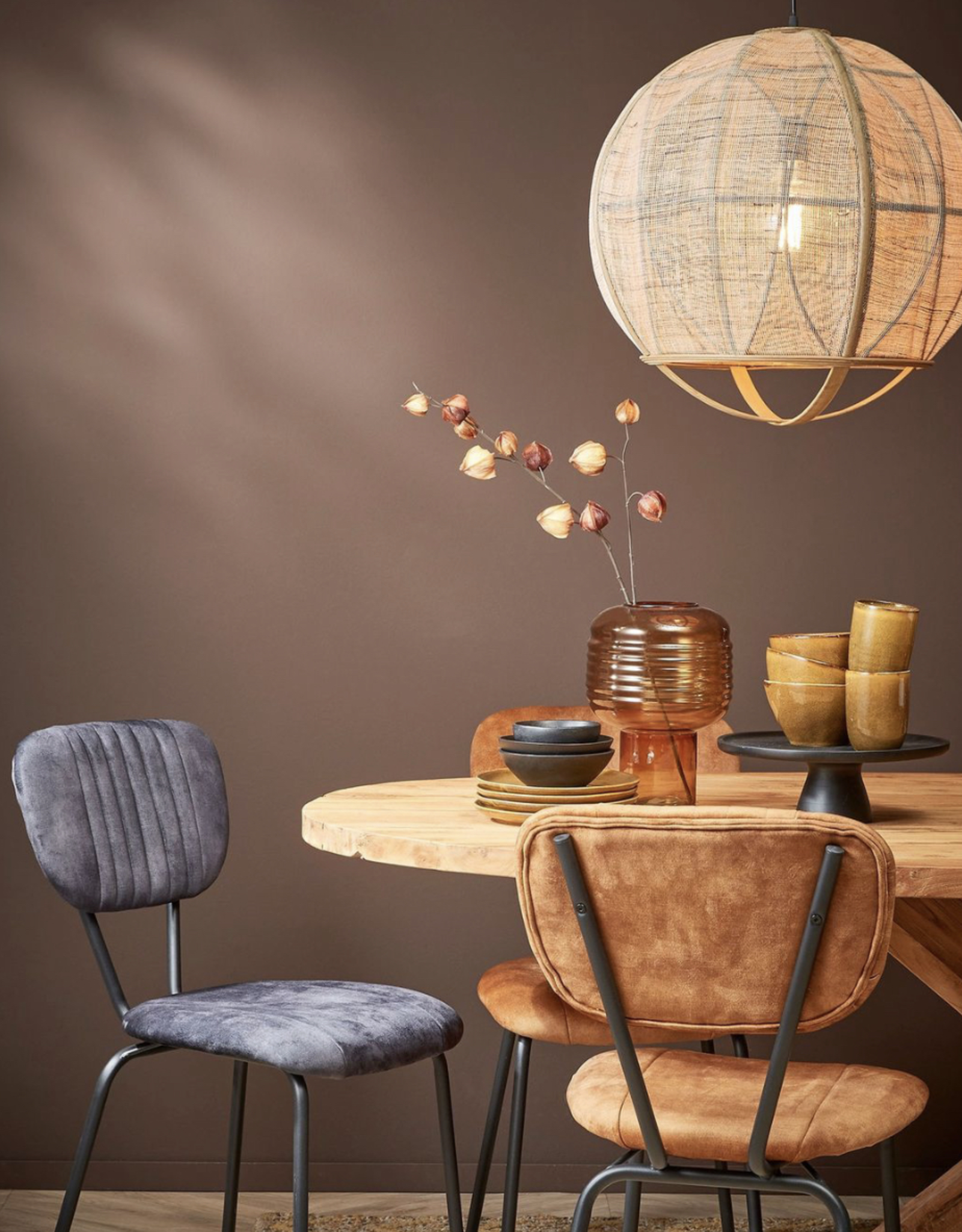 Mica decorations Kom Tabo - 14 cm - set van 3 - oker