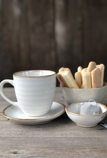 Mica decorations Kom  Tabo - 14 cm - set van 3 - wit