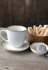 Mica decorations Bordje Tabo - 14 cm - set van 8 - wit