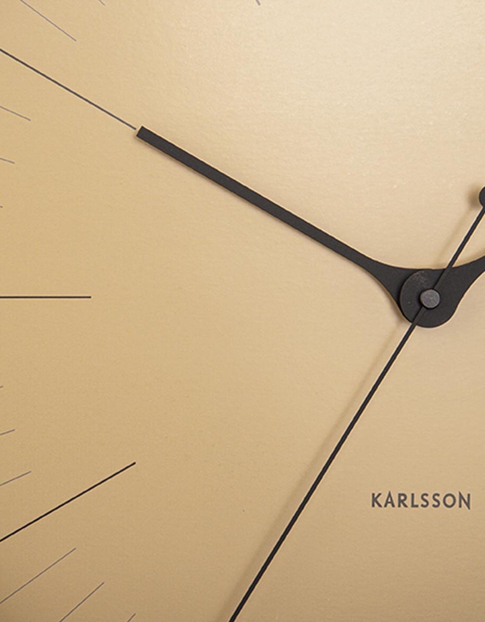 Karlsson Wandklok Karlsson 'index' - mosterdgeel