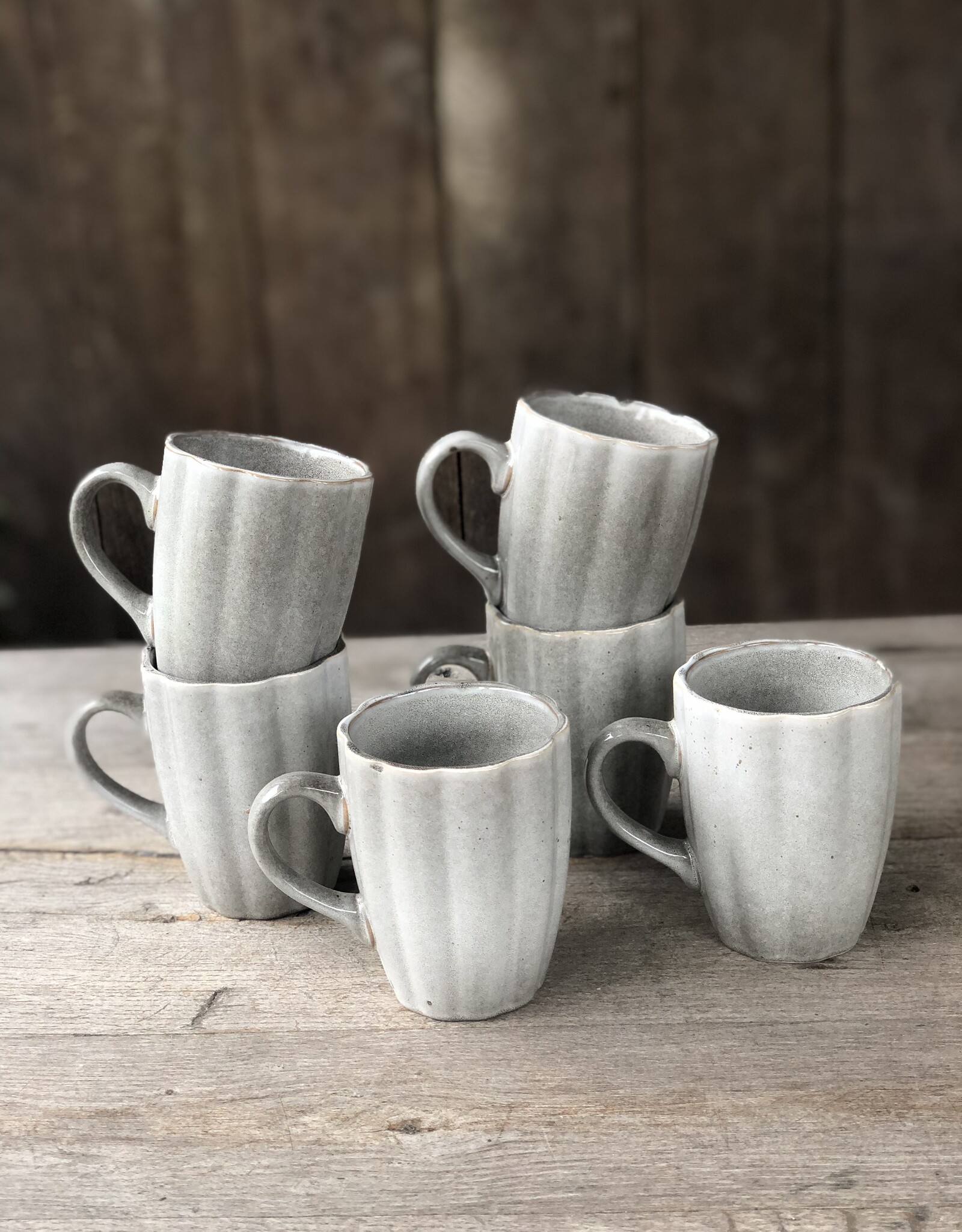 Lavandoux Mok - set van 6 - grijs