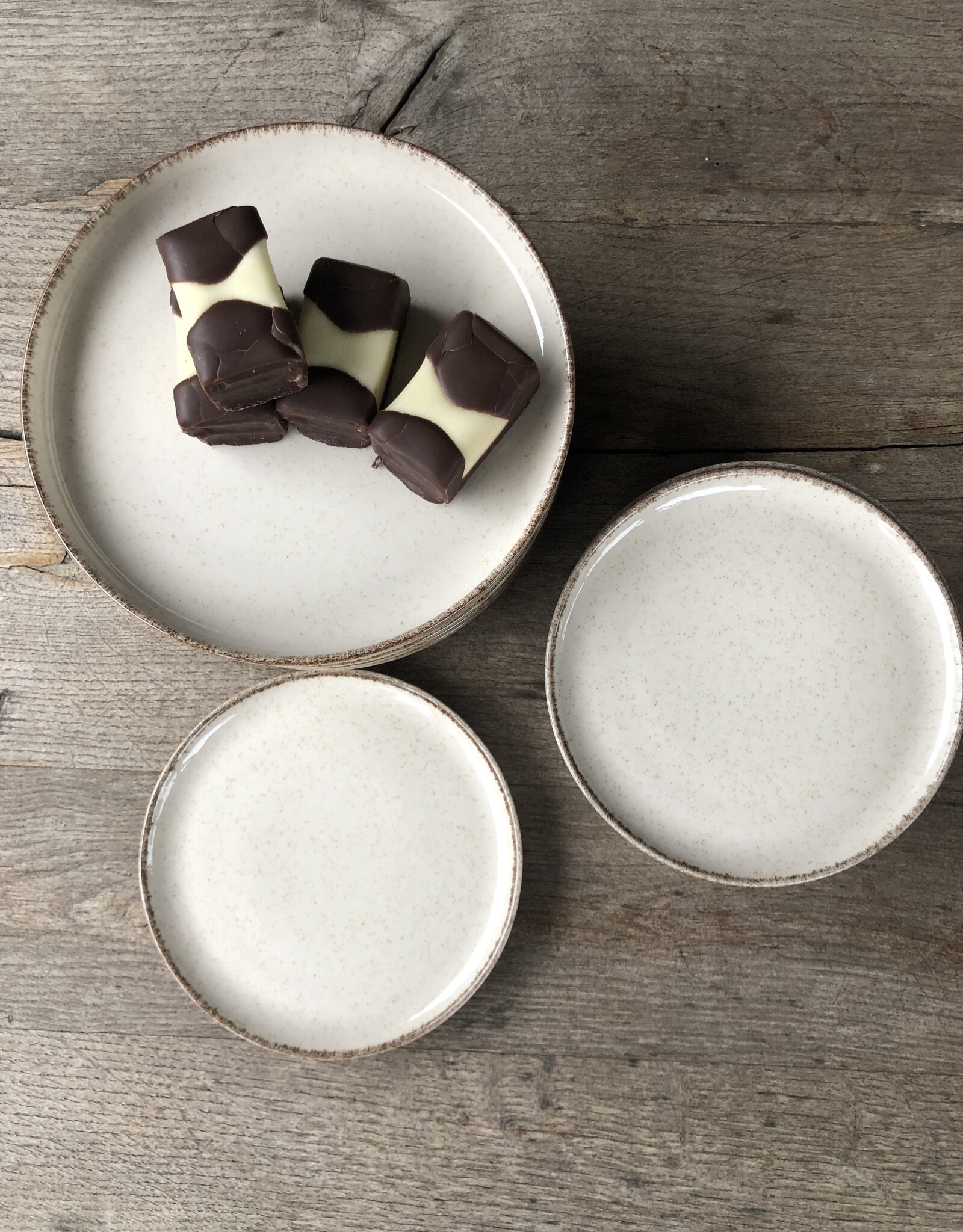 Kitchen trend Gebaksbordje Small ocean creme - set van 6