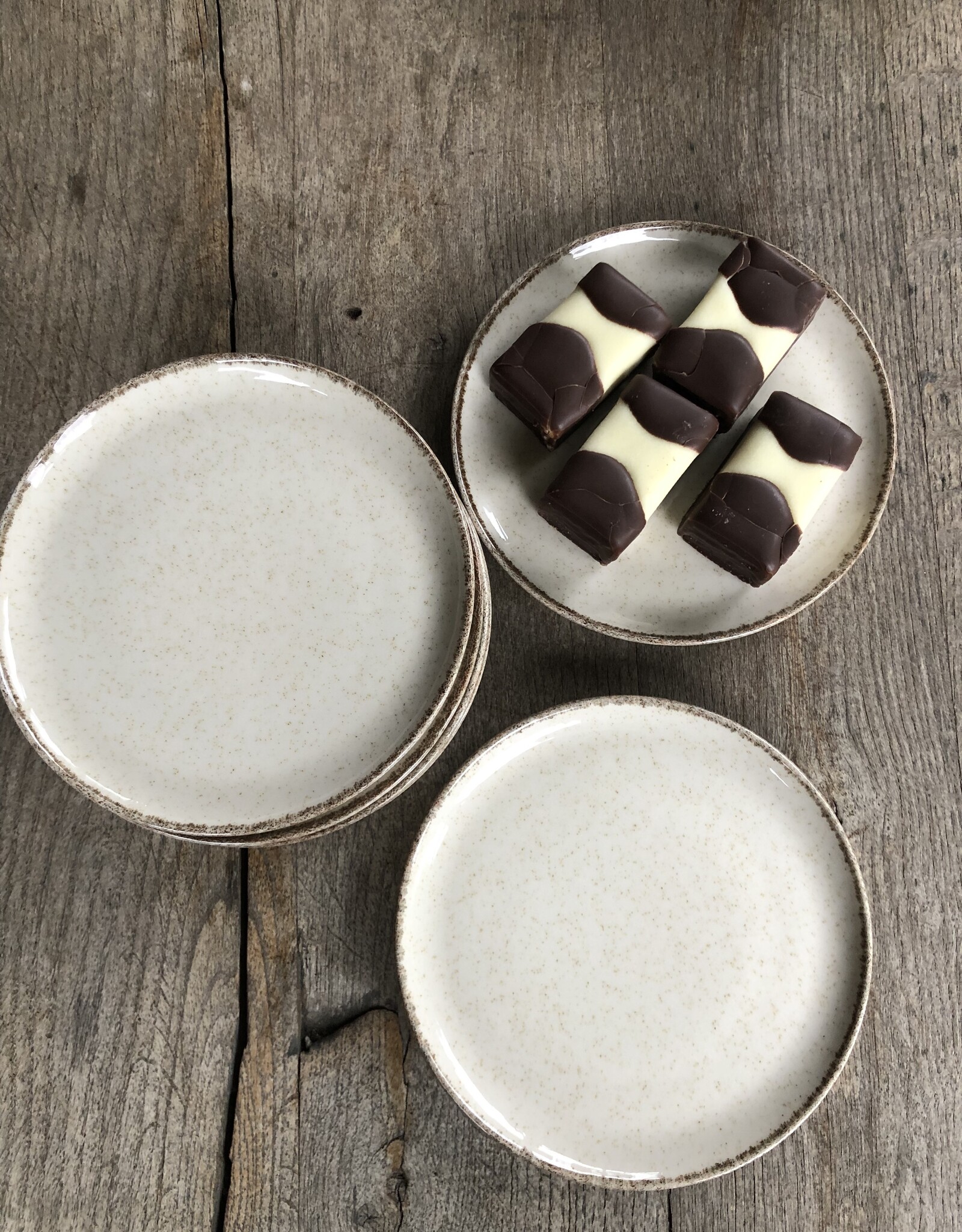 Kitchen trend Gebaksbordje Small ocean creme - set van 6