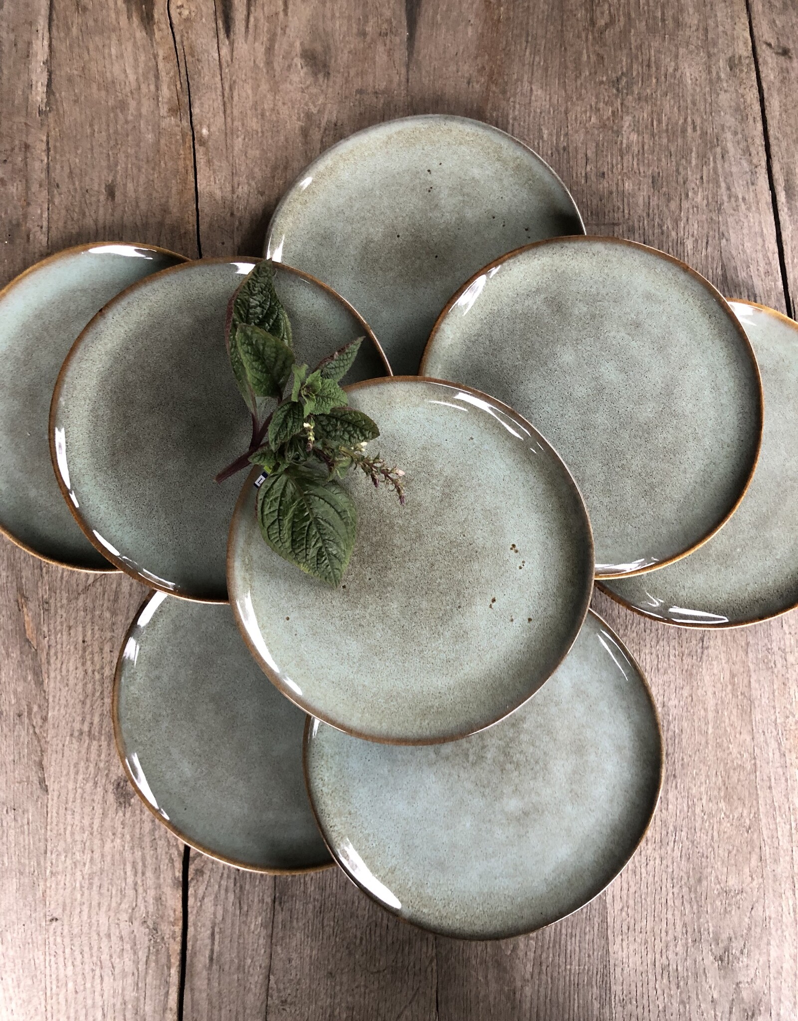 Mica decorations Ontbijtbord  Tabo - set van  6 - groen