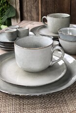 Mica decorations Soepkom Tabo - set van 4 - grijs