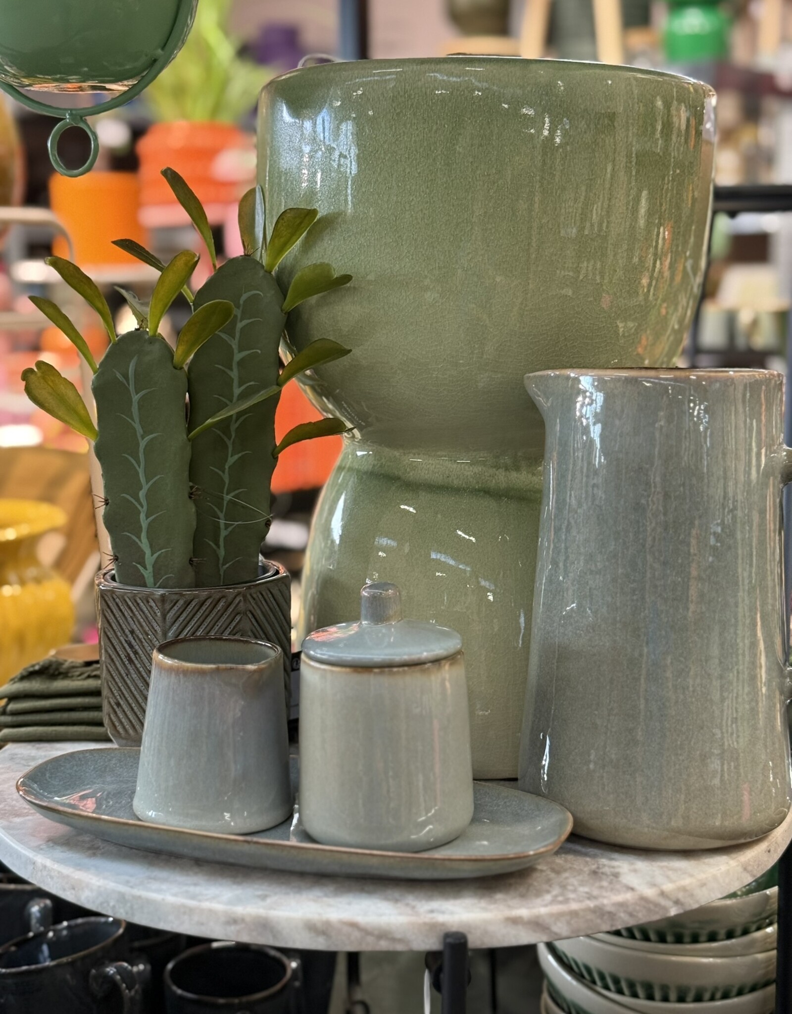 Mica decorations Suiker en melk stel Racco - groen