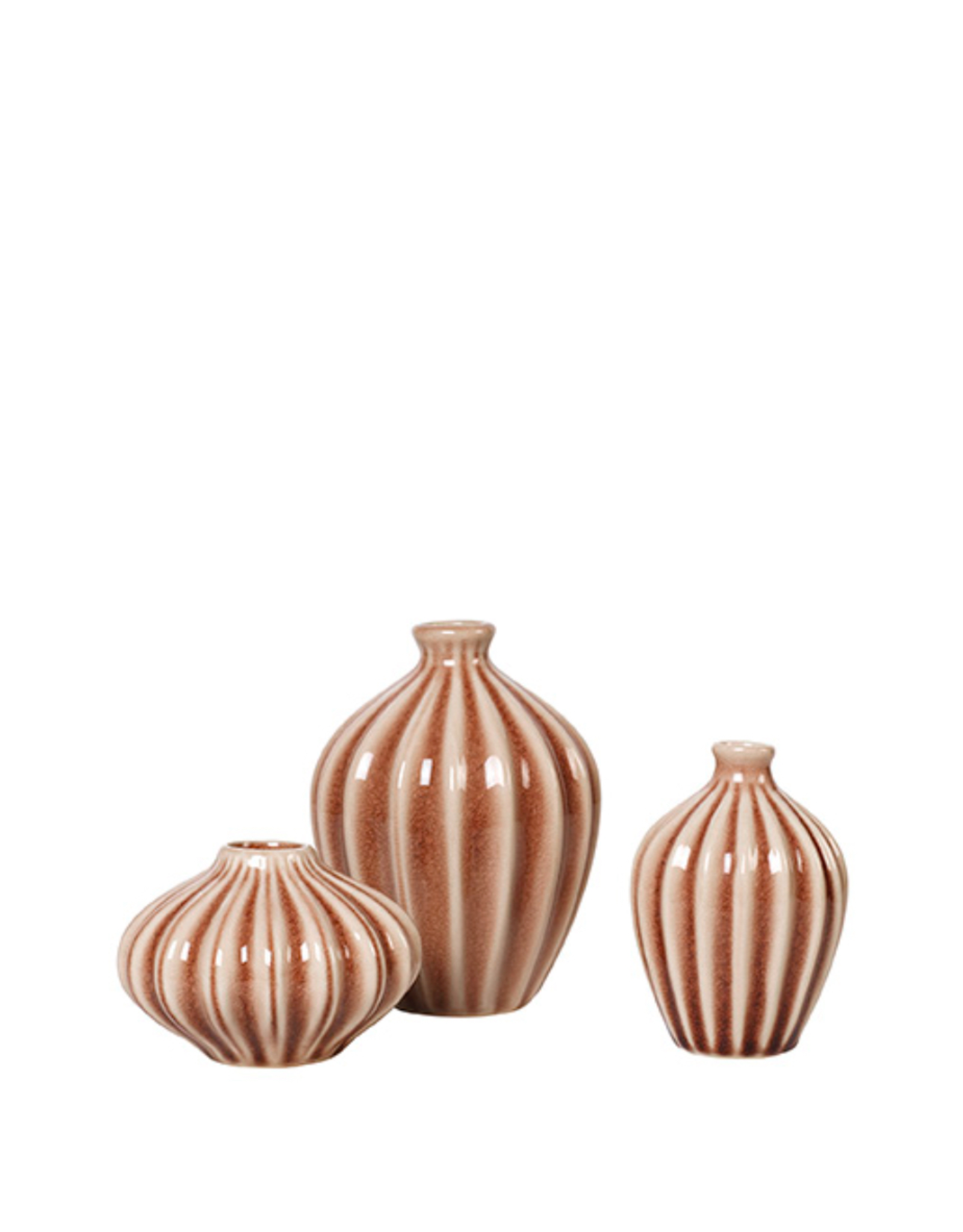 Broste Copenhagen Vaasjes Amalie Fawn - set van 3
