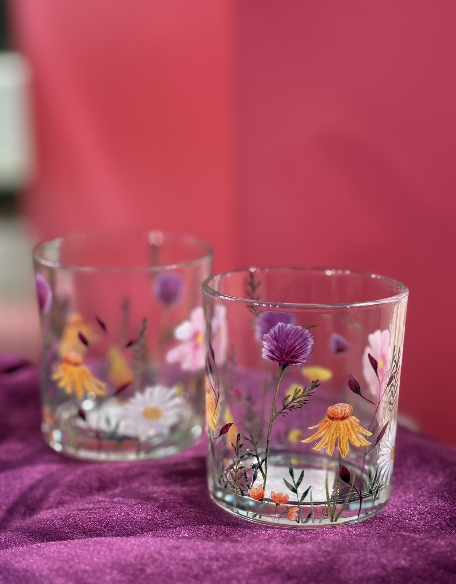 Theelichthouder 'Flower Power' - set van 6