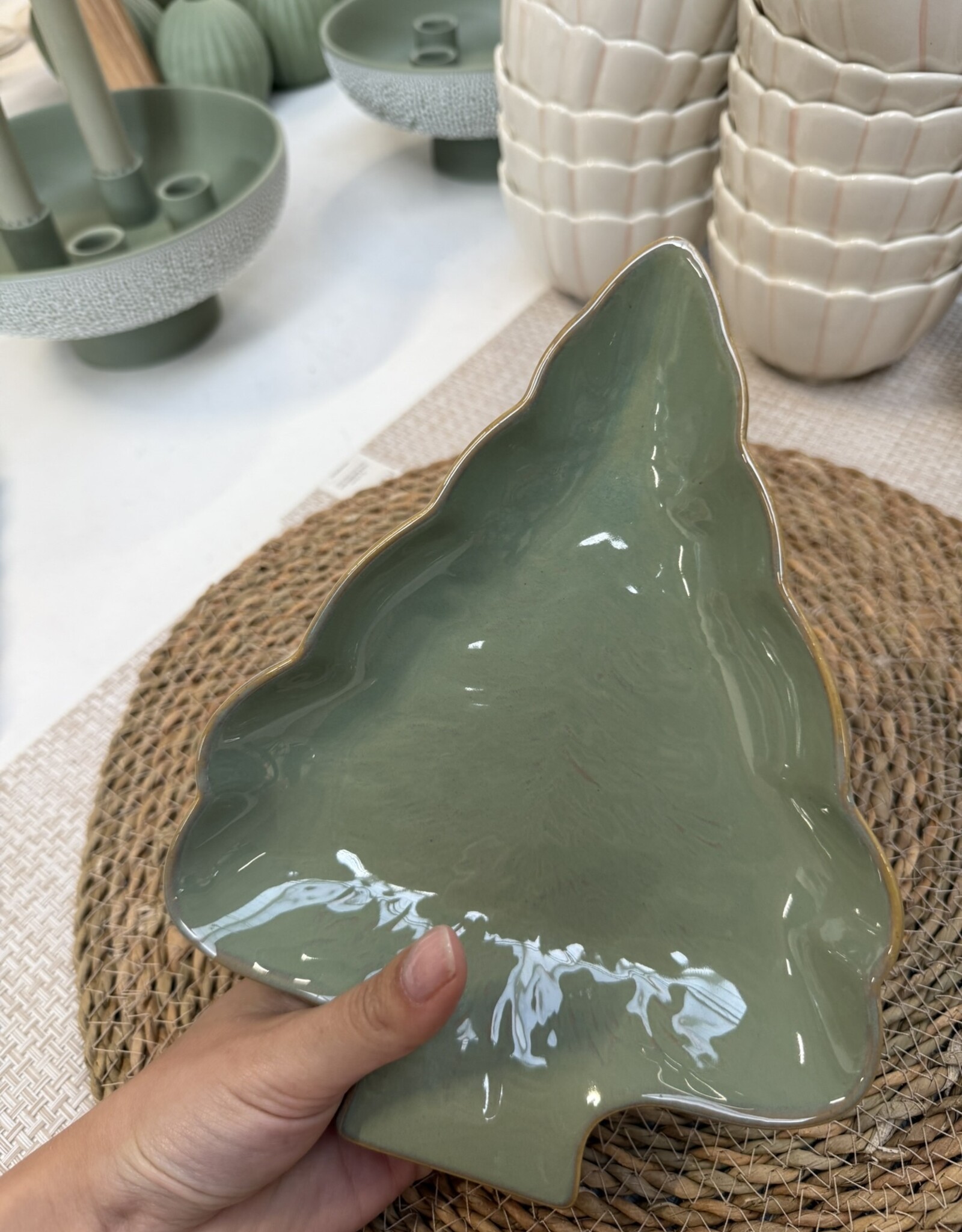 Home Delight Bordje boom - set van 4 - groen
