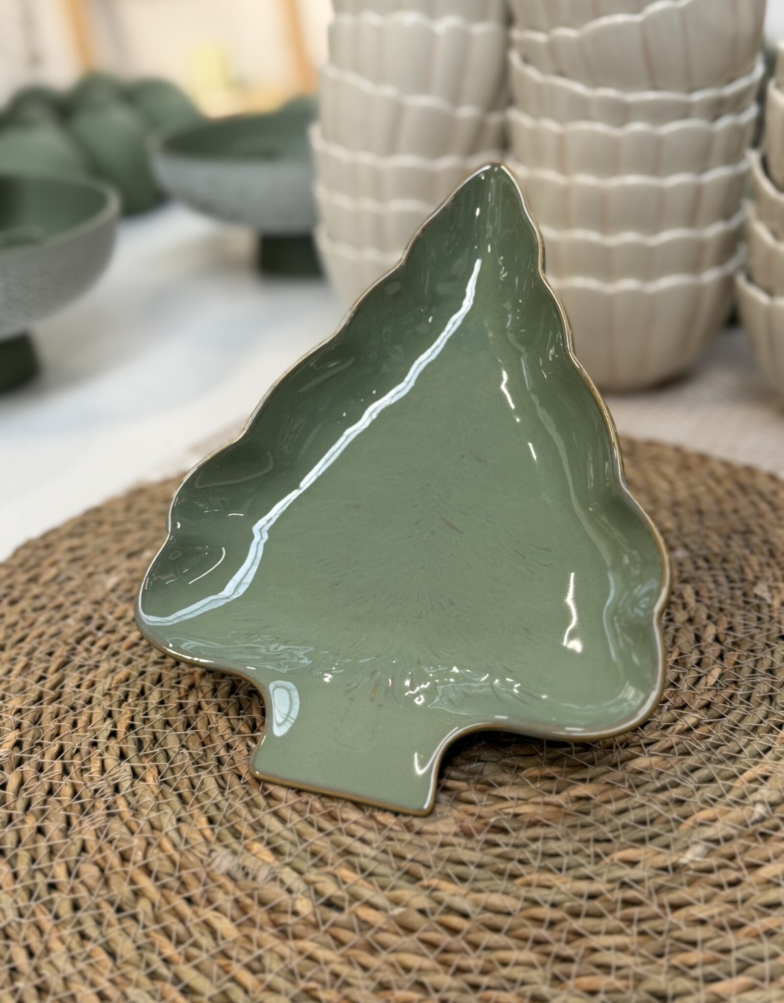 Home Delight Bordje boom - set van 4 - groen