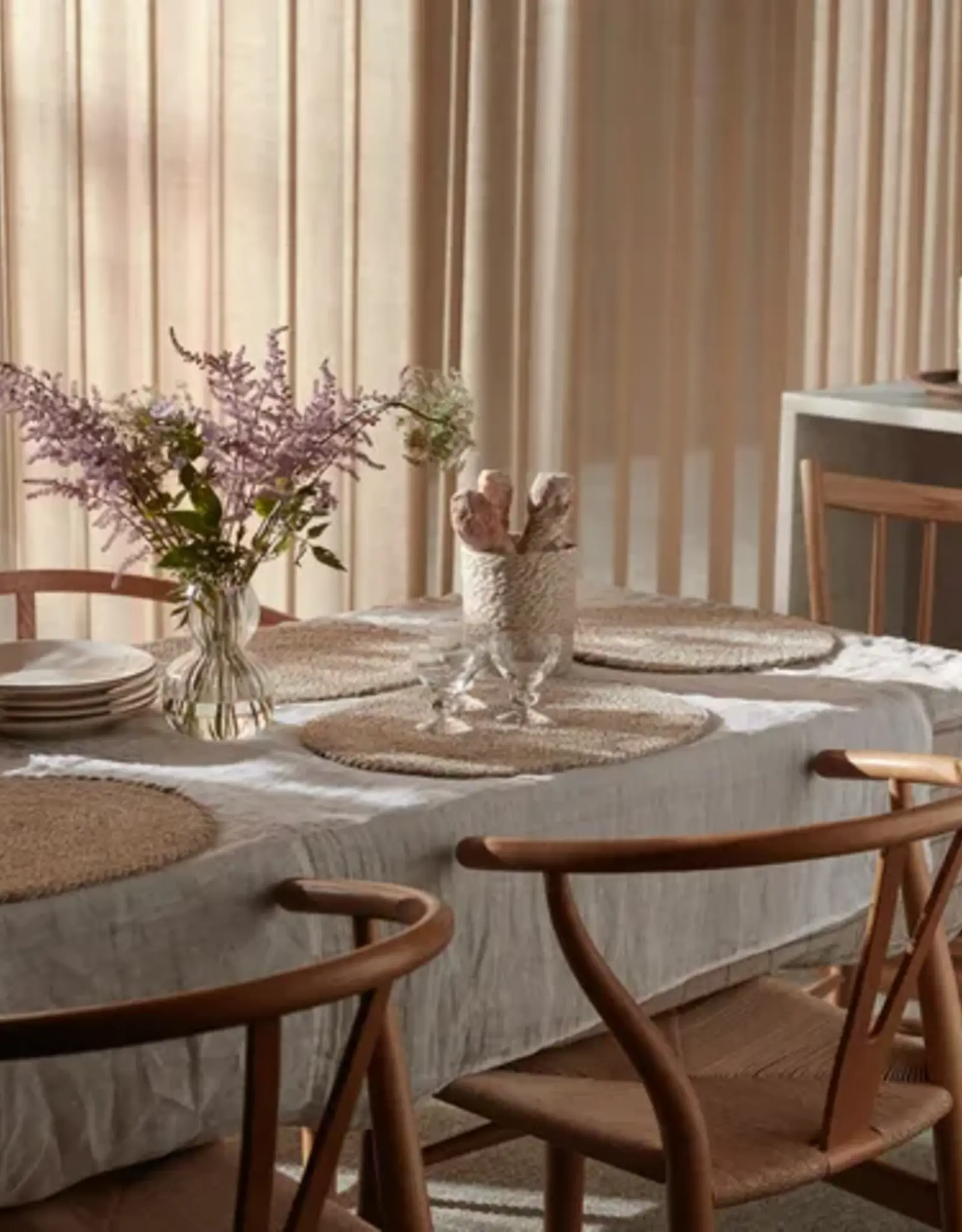 Dixie Sweden Placemat  6  stuks - ovaal -  Elin  natural grey
