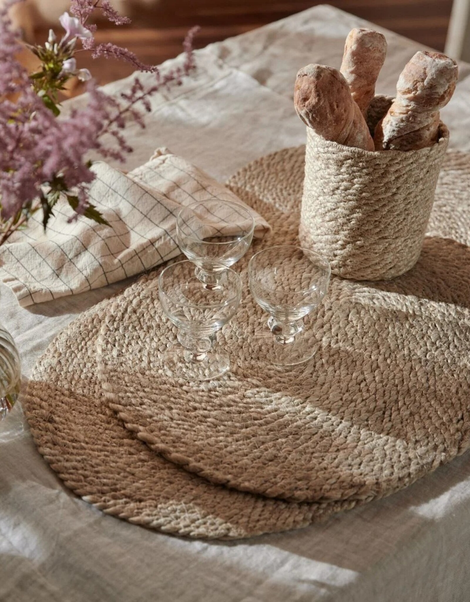 Dixie Sweden Placemat  6  stuks - ovaal -  Elin  natural grey