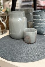 Dixie Sweden Placemat  rond jute 6 stuks - Ella soft blue