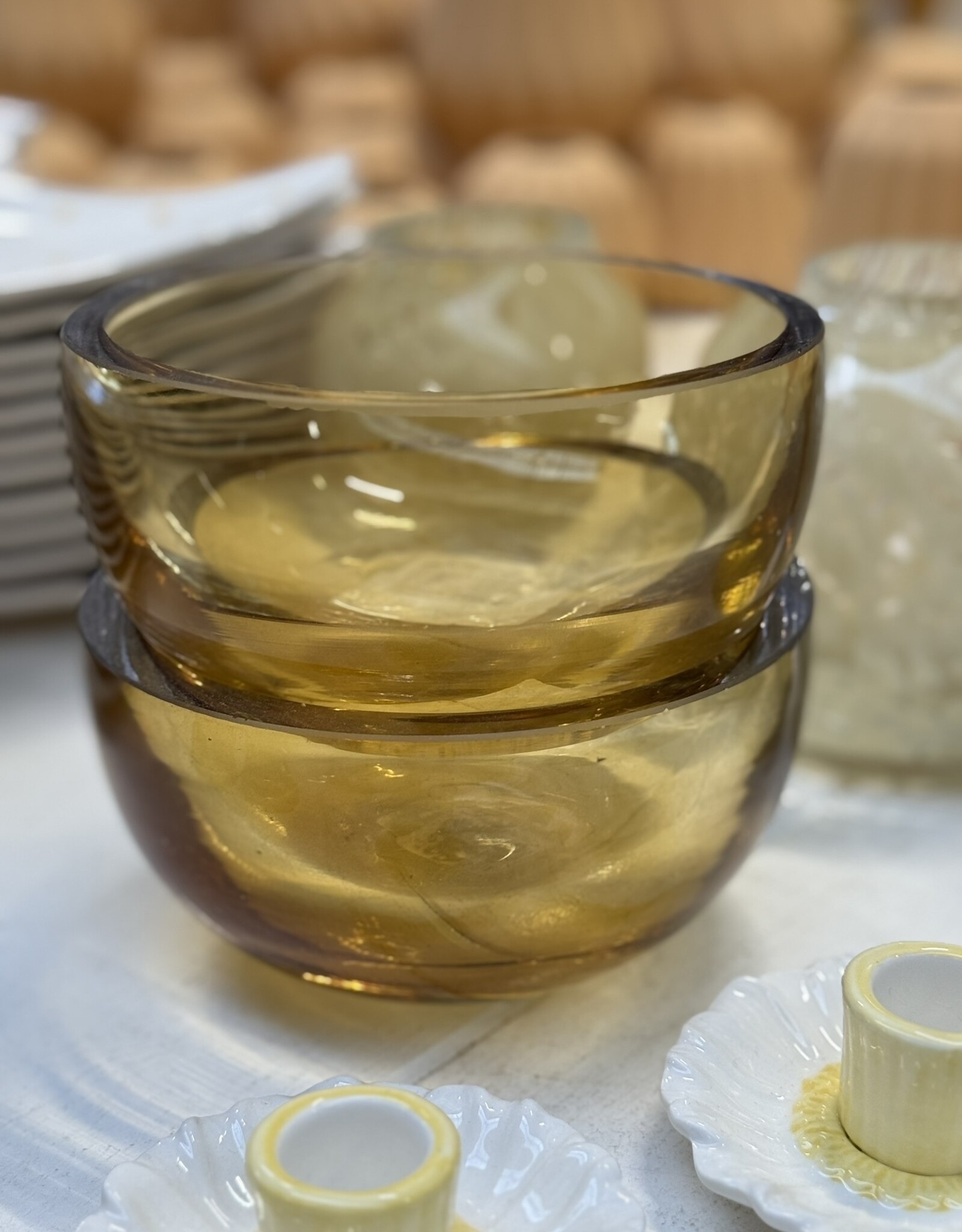 Home Delight Glazen schaal  Manu - set van 2