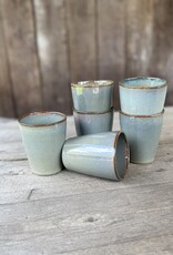 Mica decorations Koffiebeker Racco groen Large - set van 6